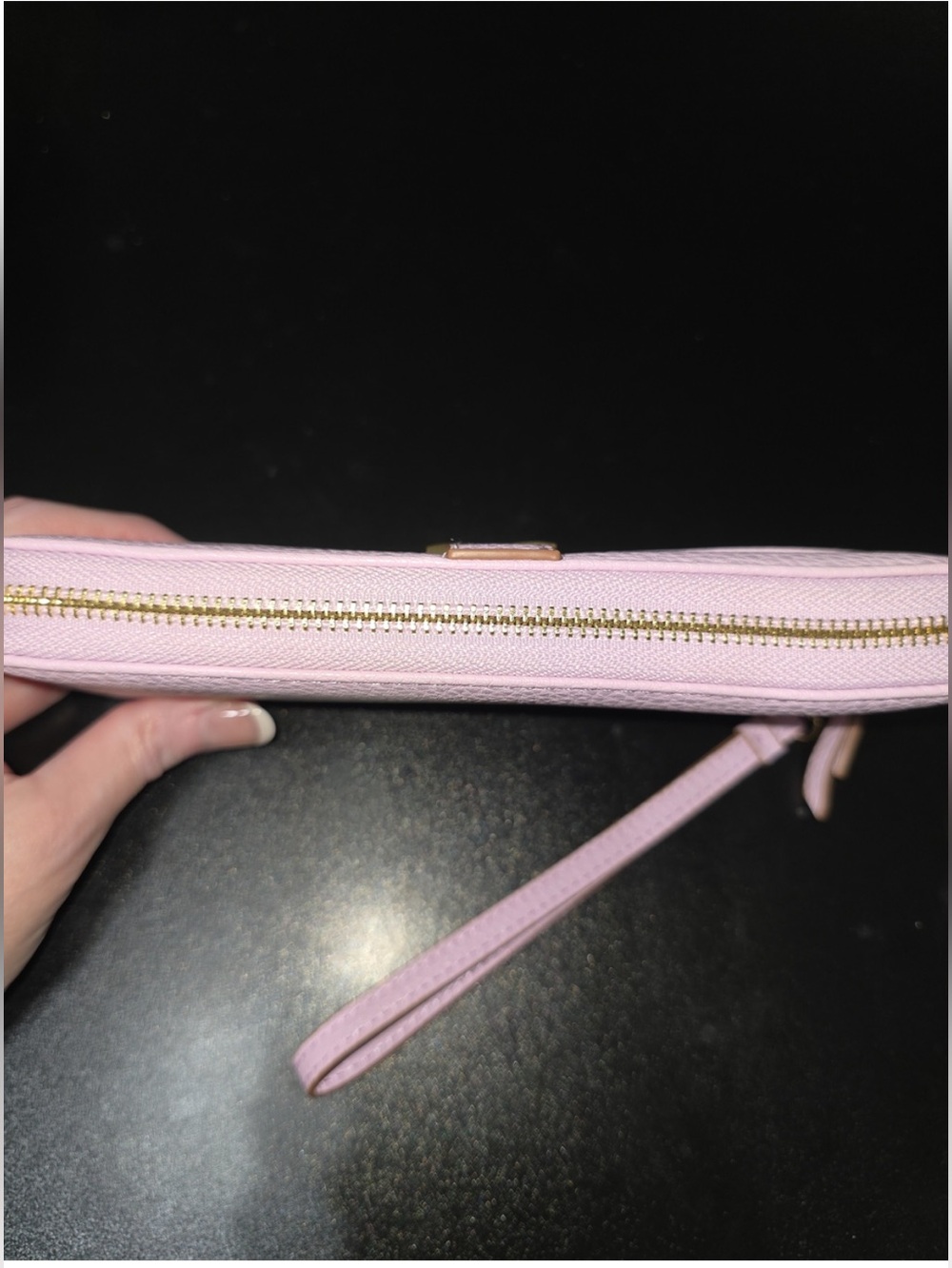 Anne Klein Lavender Bow Zip Around Wristlet Wallet Continental - EUC- Like New - Picture 3 of 7
